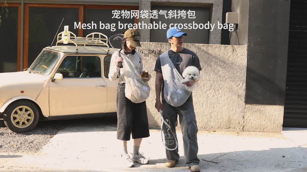 ペット用通気メッシュショルダーバッグ - 详情视频